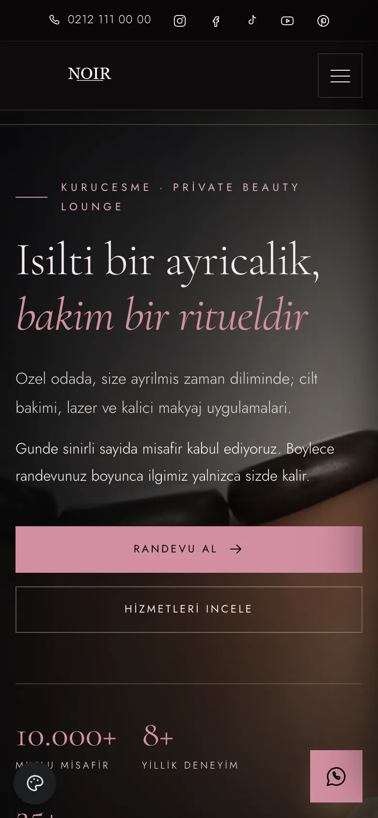 Güzellik Merkezi 4 · Gece Altın sitesinin mobil görünümü