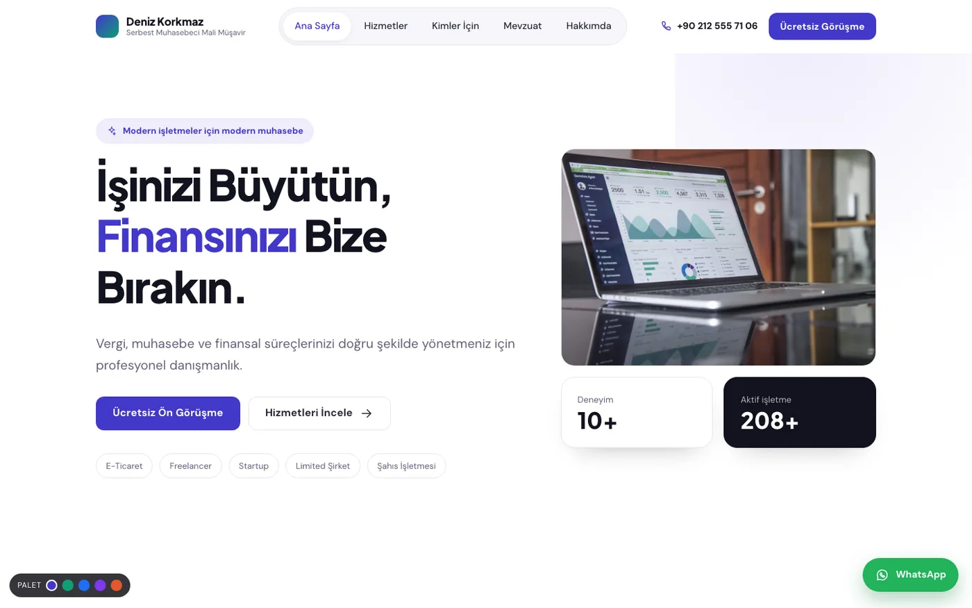 Muhasebe Site 2 — Indigo Tech