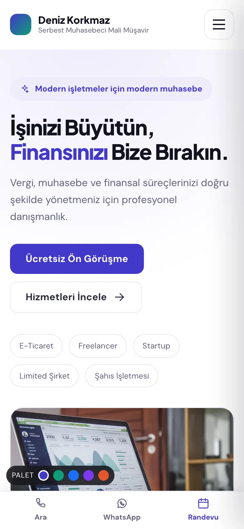 Mali Müşavir 2 · Teknoloji sitesinin mobil görünümü