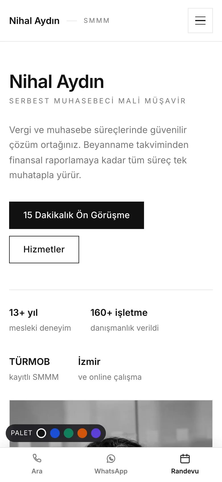 Mali Müşavir 4 · Saf Siyah sitesinin mobil görünümü