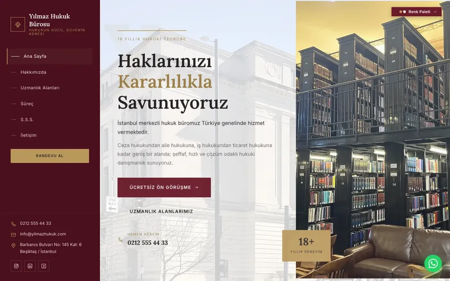 Avukat 04 — Bordo / Taş