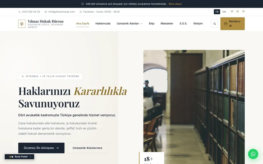Avukat 16 · Mermer Kurumsal ekran görüntüsü