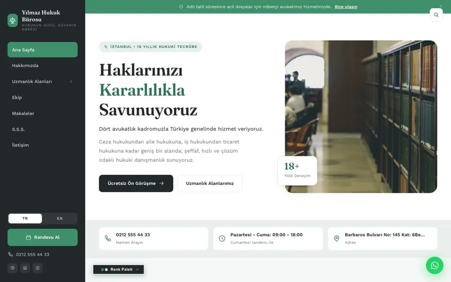 Avukat 19 — Antrasit / Yeşil