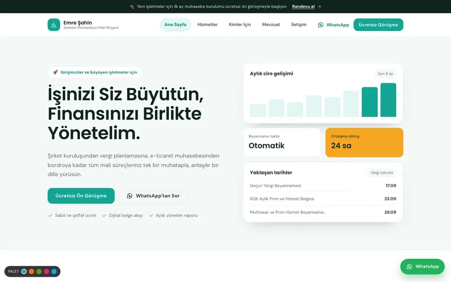 Muhasebe Site 5 — Girisim Turkuaz