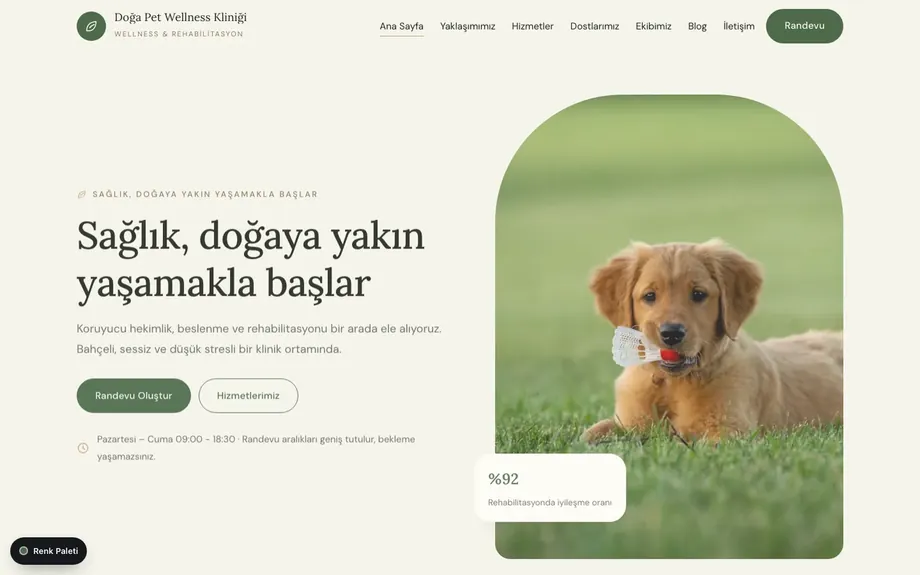 Veteriner 4 — Adaçayı · Krem